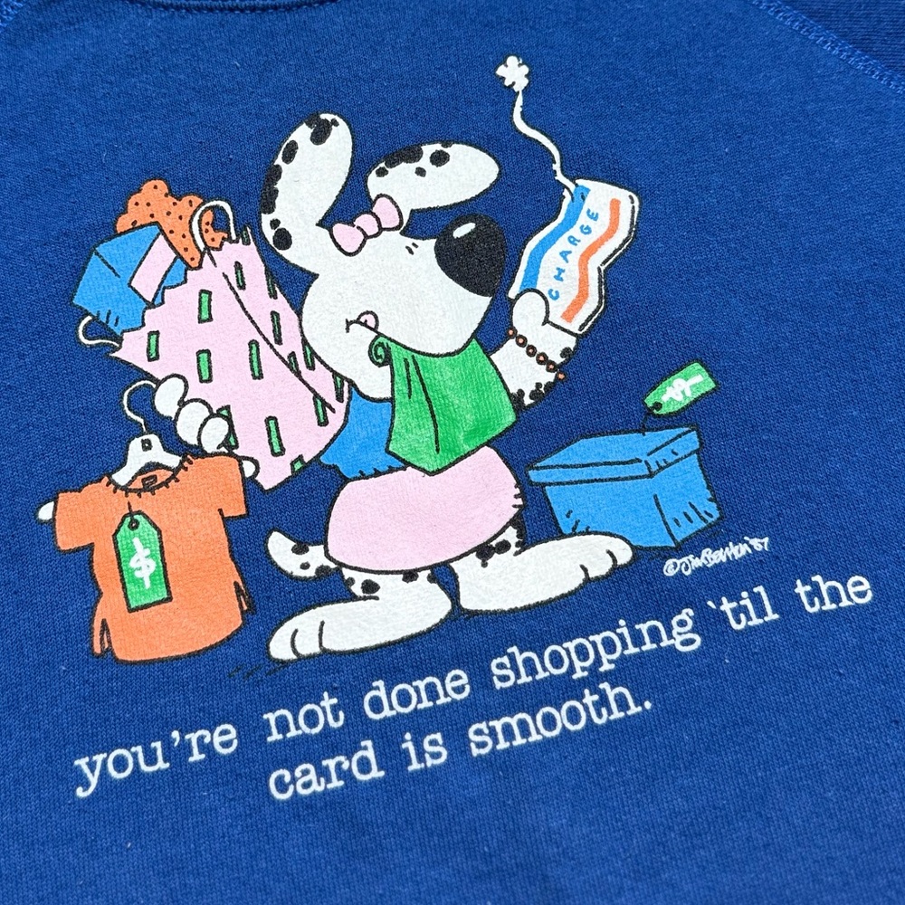 Jim Benton Vintage Sweatshirt Shopping Bunny Crewneck S Small M Medium L Large - Picture 2 of 8